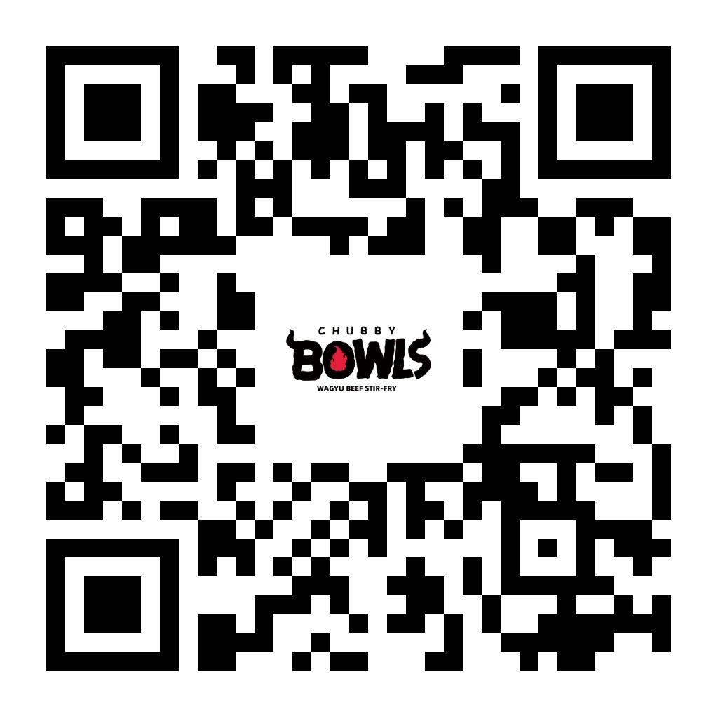 QR code to scan the Chubby Bowls menu